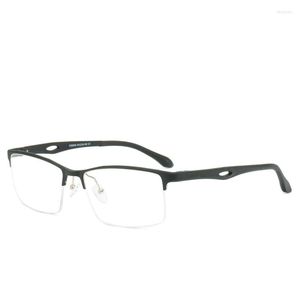 Zonnebrillen Frames Simvey Classic Recept Glazen Men Alloem Optisch frame Halfrandmyopie Oogglas voor mannelijke bril