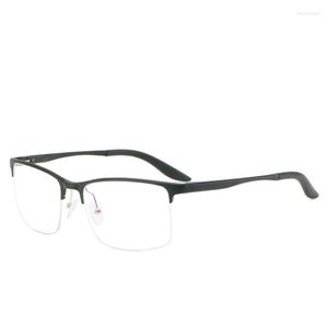 Zonnebrillen frames simvey mannen titanium legering glazen frame heldere lens half optisch spektakel myopia brillen brillen mannetje