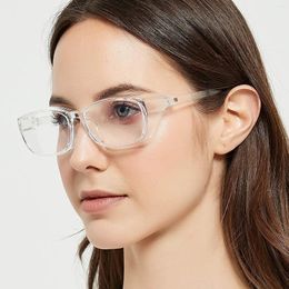 Sunglasses Frames Small Square Blue Light Blocking Safety Goggles Protective Glasses PC Lens Anti-allergy Windproof Anti Splash Eyewear