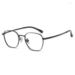 Cadres de lunettes de soleil Song Zhongji Style Lunettes de vue en titane pur Cadre de lunettes rétro pour hommes