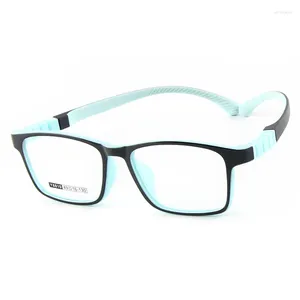 Marcos de gafas de sol Cuadrado Silicona Flexible Óptico Niños Gafas Niños Niños Niñas Computadora Gafas Protección Anteojos Marco ultraligero