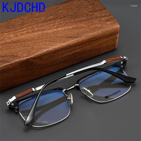 Marco de titanio de gafas de sol marco para anteojos de titanio para hombres y mujeres de la moda de la moda de los hombres y la miopía recetada