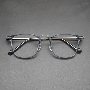 Lunettes de soleil Frames Titanium Lunettes Frame Men Square Square Optical Clear Computer Prescription Eyeglasss for Eye Women