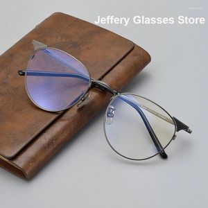 Zonnebrilmonturen Titanium Bijziend Brilmontuur Mode Eenvoudig Ovaal Optische Brillen Mannen Vrouwen Recept Anti Blauw Bril Oculos