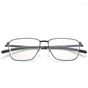 Sonnenbrillenrahmen Titan Ultraleichte rechteckige Gläser für Mann Optische Verschreibung Anti Blue Brillen Frauen 2024 Brillenrahmen Retro
