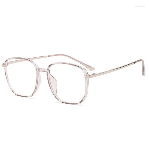 Lunettes de soleil Cadres TR90 Lunettes de mode Anti-lumière bleue Lunettes vintage Lunettes claires Lunettes en gros Polygon Retro Fill Prescription