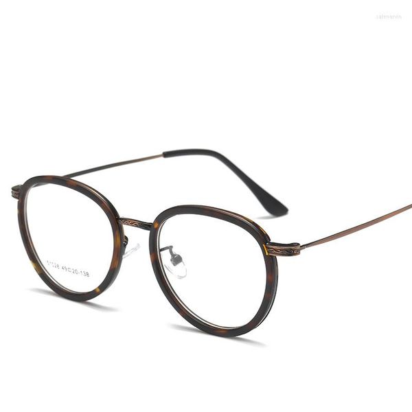 Lunettes de soleil Cadres TR90 Lunettes Cadre Hommes Femmes Vintage Oeil Rond Homme Optique Myopie Lunettes Effacer Lunettes Lunettes Oculos