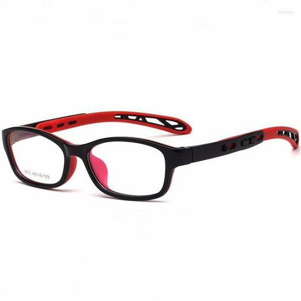 Marcos de gafas de sol TR90 Gel de sílice Cuadrado Niños Marco de anteojos Niños Niñas Encantadores Gafas simples Miopía Gafas ópticas Espejo decorativo