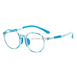 Lunettes de soleil Frames transparents Tr90 Kids Lunes Léger Round Small Children Spectacles Cadre pour lentilles de prescription Myopie Presbyopie Lens