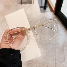 Sonnenbrillenrahmen Transparent Unisex Vintage Anti-Blaulicht-Brille Computer Optische Brillenbrille Metall