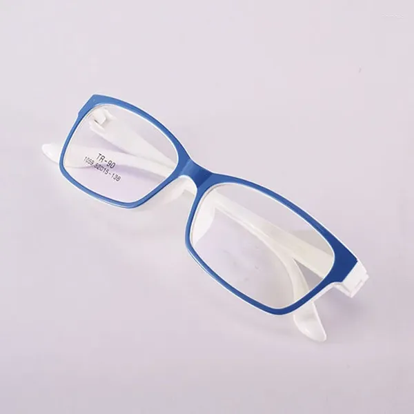 Monturas de gafas de sol Marco de gafas de dos colores Anteojos para estudiantes Fucsia Miopía Hombres Mujeres Modelos Decoración de marea Piernas suaves Azul