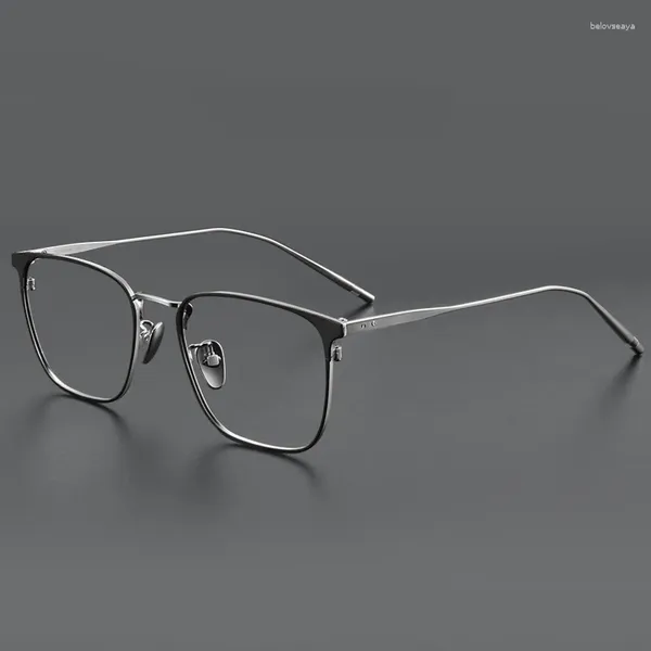 Lunettes de soleil Cadres Ultra Light Pure Titanium Myopie Lunettes Cadre Pour Hommes D'affaires Rétro Décontracté Carré Lunettes