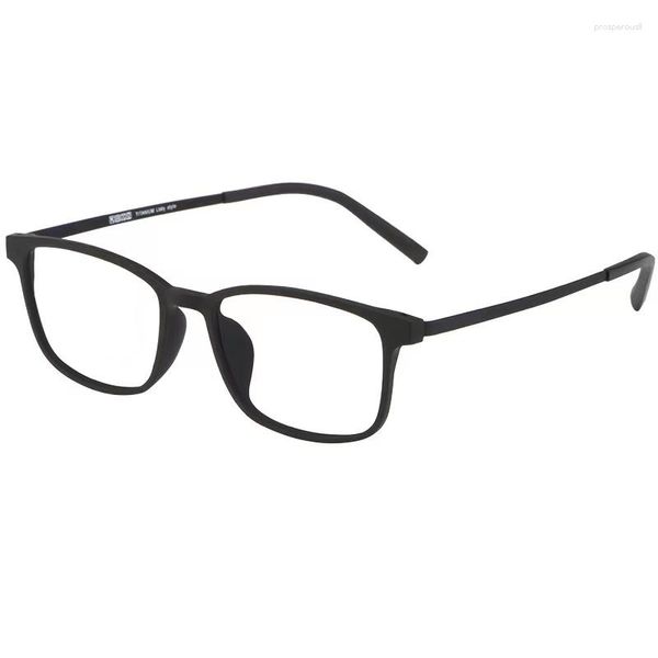 Marcos de gafas de sol Marco de anteojos cuadrados ultraligeros para hombres y mujeres Patas flexibles de titanio con montura TR90 Gafas de gafas 8856