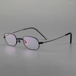 Zonnebrilmonturen Ultralight Puur Titanium Zakelijke Bijziendheid Bril Retro Vierkant Optisch Recept Brillen Frame Mode Heren Dames