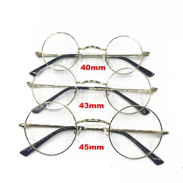 Lunettes de soleil Cadres Vintage 40 43 45mm petites charnières à ressort rondes lunettes pleine jante bonne qualité Rx capable 230325