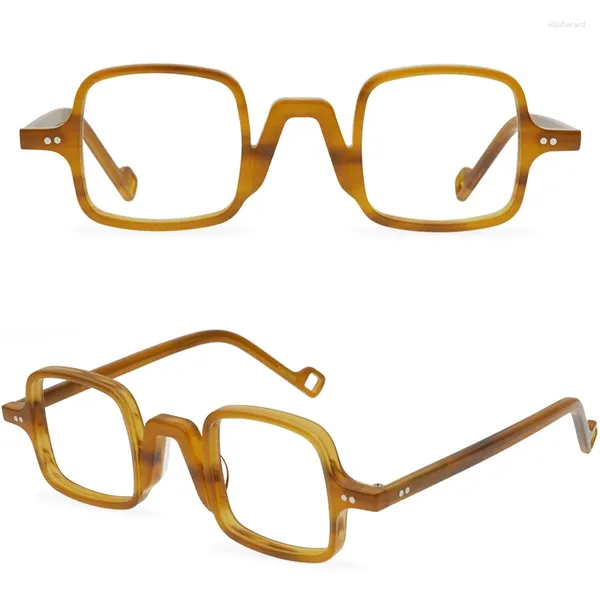 Marcos de gafas de sol Marco de gafas vintage para mujeres Gafas cuadradas de acetato Hombres Gafas ópticas de moda de alta calidad
