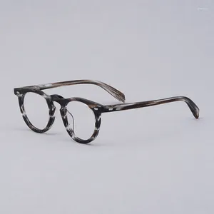 Lunettes de soleil Cadres Vintage Fashion Design Style Acétate Lunettes Cadre Rond Myopie Lunettes Femmes Hommes de haute qualité