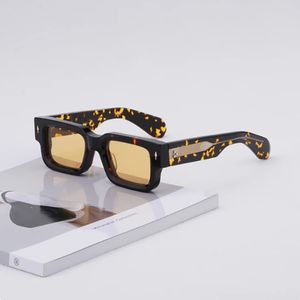 Zonnebrilmonturen Vintage Mode Vierkante Mannen Hoge Kwaliteit Acetaat Uv400 Handgemaakte Brillen Trend Vrouwen Jmm Ascari