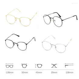 Zonnebrillen Frames Vintage Men Dames Liepglas Ronde frame Clear vol voor RIM Spectacles Eyewear Opt Drop