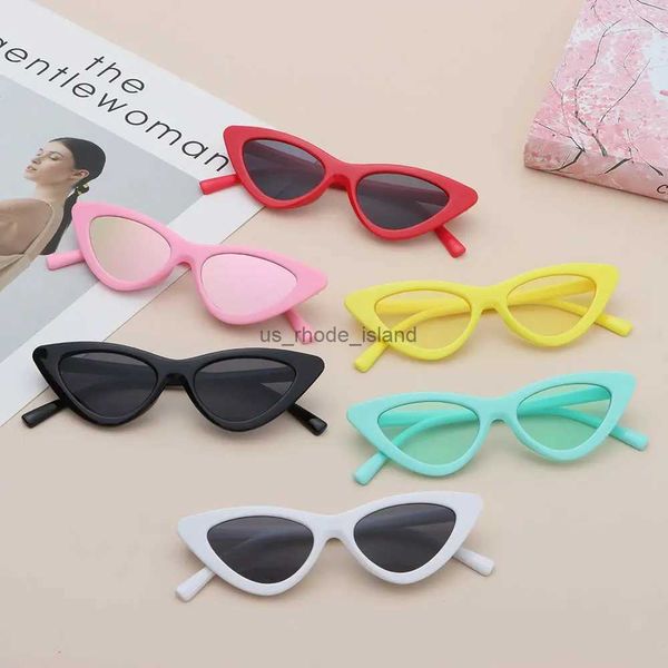 Lunettes de soleil Frames Vintage Nouveau chat Eye Kids Lunettes de soleil Garçons filles Small Triangle Frame Gift Sun Glasses Enfants Baby Oculos de Sol Infantil UV400