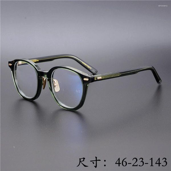 Lunettes de soleil Cadres Vintage Qualité Acétate Lunettes Cadre OG Leeds Polygon Lunettes Femmes Hommes Étui Original Prescription Lentille Livraison Gratuite