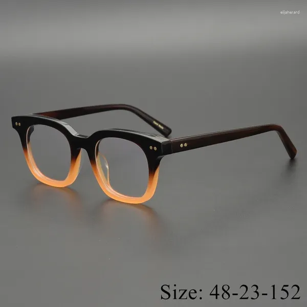 Lunettes de soleil Cadres Vintage Qualité Acétate Trempé Lunettes Cadre Sud Côté Long Temple Femmes Hommes Original Boîte Cas Prescription Lentille Gratuite