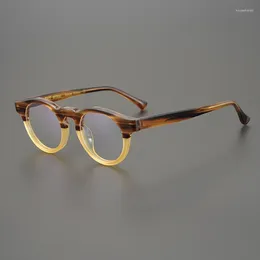 Lunettes de soleil Cadres Vintage Qualité Splicing Acétate Lunettes Cadre Classique Ovale Design Lunettes Femmes Hommes Myopie Sphère Lecture