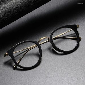Lunettes de soleil Frames Vintage Titanium Lunes Men peut correspondre à des lunettes confortables et à des lunettes optiques pour femmes