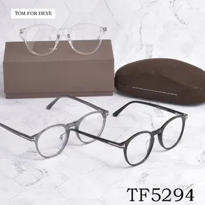 Lunettes de soleil Frames Vintage Tom pour homme verres optiques Ford Round Acétate Femmes Lire la myopie Prescription TF5294