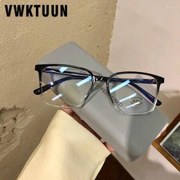 Gafas de sol marcos vwktuun gafas cuadradas marco hombres gafas de gafas transparentes tr90 anteojos de la luz azul bloqueo