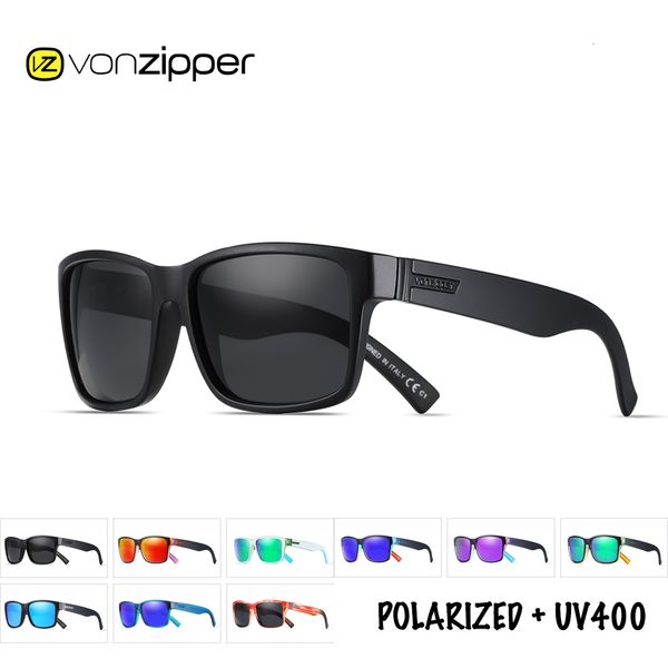 Lunettes de soleil Cadres VZ Vonzipper Carré Marque Originale Polarisée Hommes Sport Lunettes de Soleil Pêche Partie lunettes UV400 9 Couleurs 230414