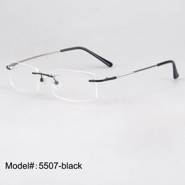 Lunettes de soleil Cadres Whole- 5507 Whole S 50 Pièce / Lot de lunettes optiques à charnière en titane à mémoire sans monture Spectacles1278h