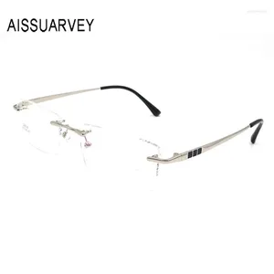 Lunettes de soleil Frames Wholesale 20pcs Men Glasses Loue sans montée en alliage Optical Prescription Light Light Business Eyewear Frame