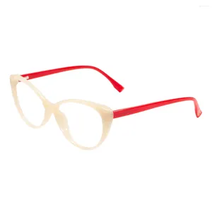 Monturas de gafas de sol para mujer, gafas de ojo de gato de cristal con bisagra de resorte para lentes graduadas