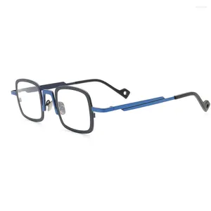 Lunettes de soleil Cadres Femmes Pure Titanium Monture de lunettes Hommes Lunettes carrées Mode Léger Plein Jante Métal Classes Rx Lunettes JDA3247