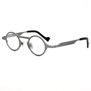 Zonnebrilmonturen Vrouwen Ronde Pure Titanium Brilmontuur Mannen Retro Mode Hipster Stijl Metalen Brillen Licht Bril JDA3176