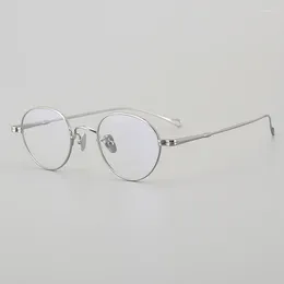 Cadres de lunettes de soleil WYT Retro Oval Hommes et Femmes Myopic Lunettes Cadre -MOD02 Peut être équipé d'un certain nombre de comprimés anti-rayons bleus