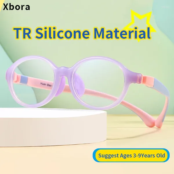 Lunettes de soleil Frames xbora ovale tr90 pour enfants lunettes confortables lunettes optiques confortables avec sangles de sport