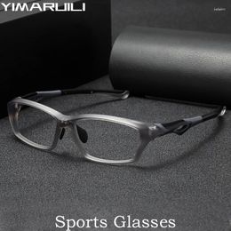 Zonnebrillen frames Yimaruili Fashion Cycling Glasses Women TR90 Retro Trendy Big Face Optisch recept Sportlotgril frame voor mannen