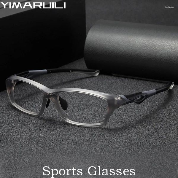 Lunettes de soleil Frames Yimaruili Loiseries à cyclistes Femmes TR90 Retro Trendy Big Face Optical Optical Prescription Sports Eyeglass
