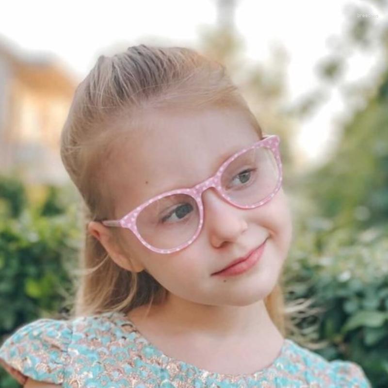 Monturas de gafas de sol ZENOTTIC Acetato Niños Gafas ópticas Montura para niñas Rosa Miopía Gafas Gafas Niños Juegos de computadora Gafas