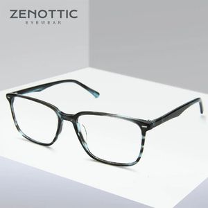 Zonnebrilmonturen ZENOTTIC Vierkante Brilmonturen Voor Mannen Helder Brillenmonturen op sterkte Retro Optische Bijziendheid Verziendheid Brilmonturen 231211