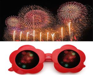 Zonnebrillen grappige gevormde speciale effecten bril vuurwerk diffractie rave festival party accessoires5746606