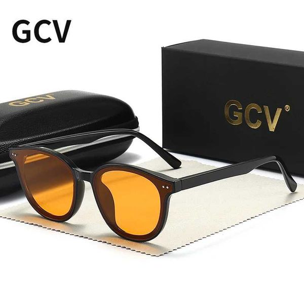 Gafas de sol GCV Hombres Mujeres Gafas de sol de visión nocturna Gafas Amarillo Naranja G M Gafas de conducción Gafas de sol polarizadas para gafas de sol nocturnas YQ240120