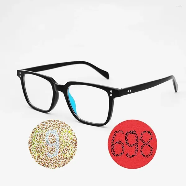 Lunettes de soleil pour personnes souffrant de daltonisme rouge-vert et de faiblesse des couleurs, demi-monture en plastique, lentilles à revêtement double face