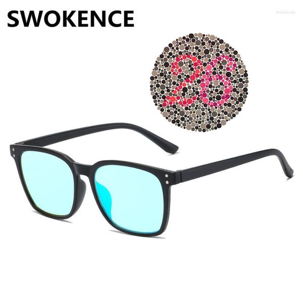 Lunettes de soleil lunettes pour unisexe rouge-vert daltonisme faiblesse des couleurs lentilles de revêtement recto-verso lunettes correctrices plein cadre conduite F579