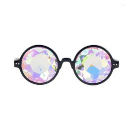 Sonnenbrille, Brille, Regenbogenprisma, Beugung, Kristalllinsen, Steampunk, Gothic, Cosplay, Festivals, Kaleidoskop, coole Brille für Raves 2023