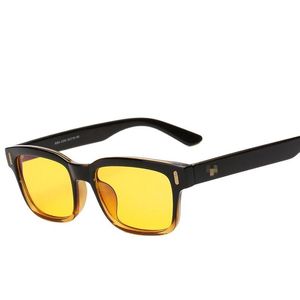 Gafas de sol Gafas Mujeres Hombres Diseñador de la marca Mujer Hombre Gafas de sol Lentes amarillas Gafas de mujer Gafas de sol