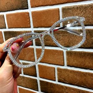 Zonnebrillen Goud Diamond Cat Eye For Women Brand Designer Shades Sun Glasses Men Vintage Metal Clear -bril UV4002463