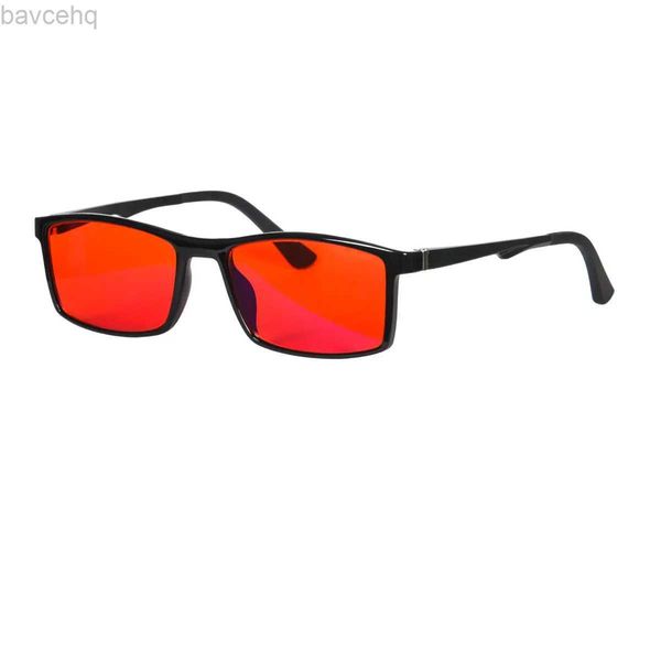 Lunettes de soleil Good Sleep Blue Light Blocking Glasses Hommes Lentilles rouges TR90 monture branches en aluminium Lentille orange lunettes d'ordinateur hommes pour vous ldd240313